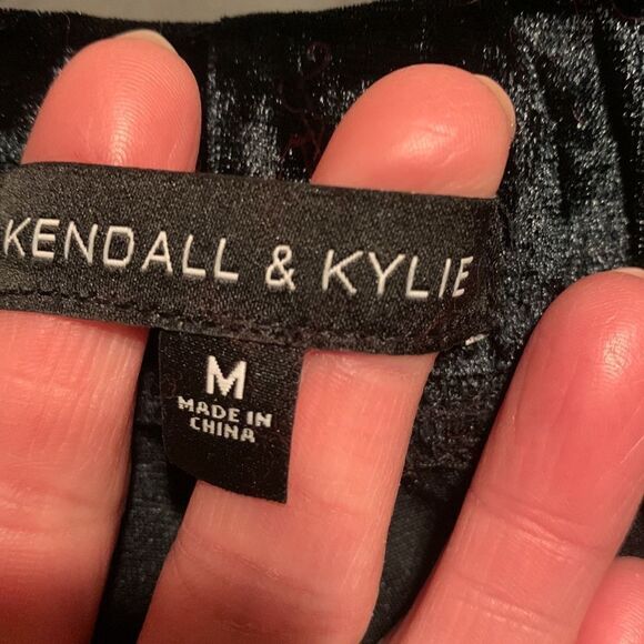 Kendall & Kylie blue velvet leggings - Picture 2 of 5